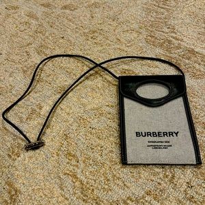 Burberry Horseferry Print Canvas Phone Pouch